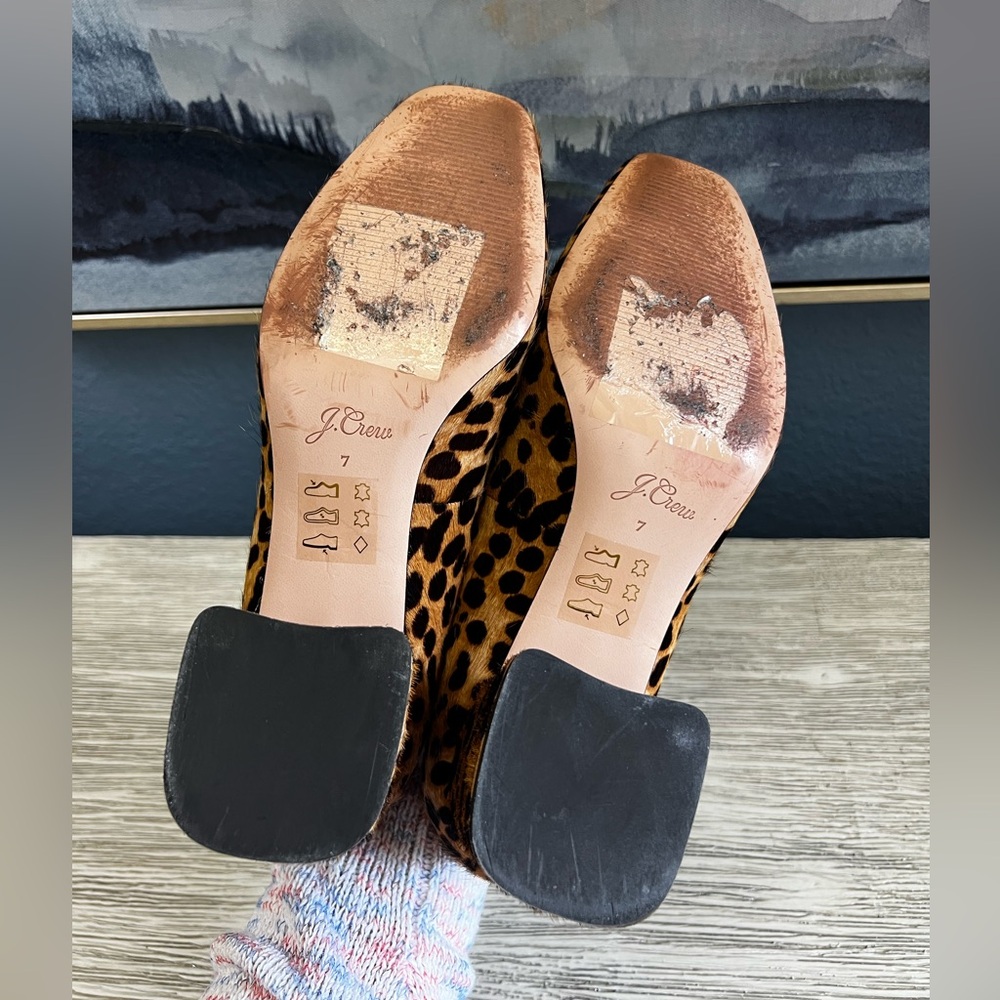 J. Crew Leopard Print Block Heels - Picture 6 of 7